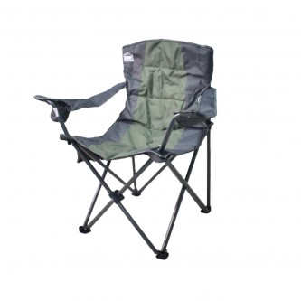 Green-gray foldable camping and trekking chair MF6001551