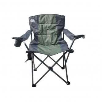 Green-gray foldable camping and trekking chair MF6001551