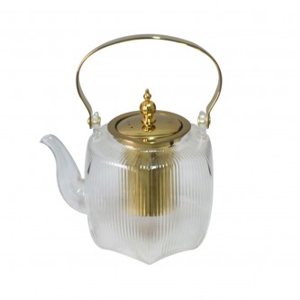 Transparent glass teapot with steel strainer 1800ml MF601928