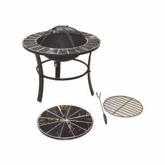 Marble grill and heating pan, 60 x 60 x 46 cm, AZ7790