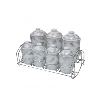 Ceramic spice jar set 7 pieces CYD0164