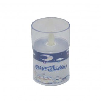 Battery-operated plastic glow candle 6.5 x 6.5 x 9.5 cm, multiple colors MF6004666