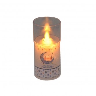 Battery-operated plastic glow candle 6.5 × 6.5 × 13.5 cm, multiple colors MF6004668