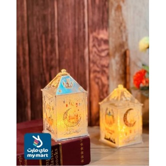 Luminous plastic lantern 7 x 7 x 12 cm MF6004586