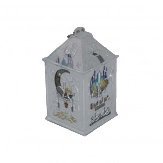 Luminous plastic lantern 7 x 7 x 12 cm MF6004586