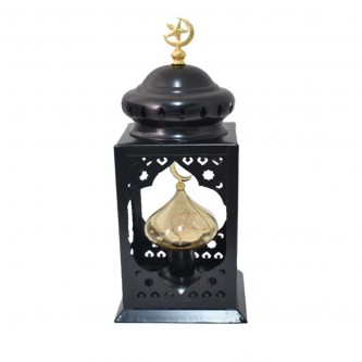 Luminous metal lantern 11 x 11 x 30 cm black MF6004488