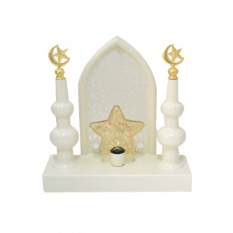 Luminous Metal Ramadan Lantern 21 x 7.5 x 21 cm MF6004472