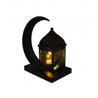 Luminous Metal Ramadan Lantern 17 x 12 x 24 cm MF6004477
