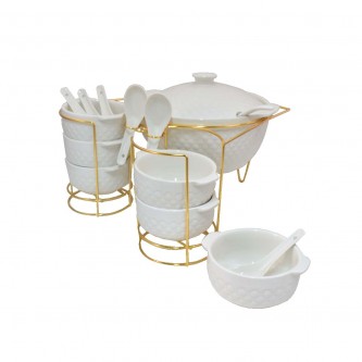 Ceramic soup set 16 pieces ZD10226-1