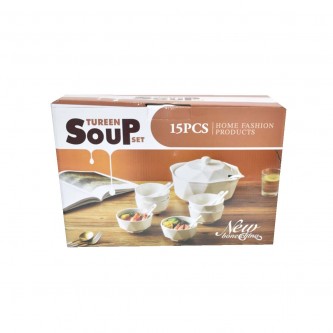 Ceramic soup set 15 pieces ZD14895