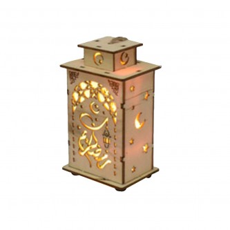Luminous wooden lantern 7 × 5 × 12 cm AF-501145