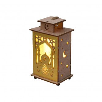 Luminous wooden lantern 7 × 5 × 12 cm AF-501147