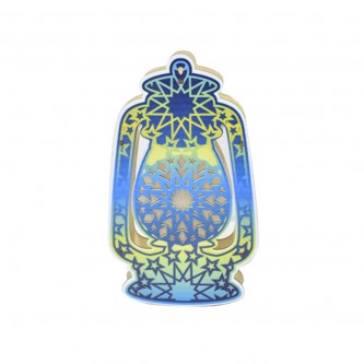Luminous wooden lantern 13× 3 × 22 cm AF-501168