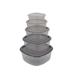 5pcs square plastic storage container set MF6004803