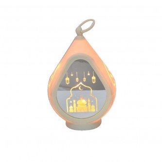 Luminous plastic lantern 14 x 9 x 22 cm MF6005044