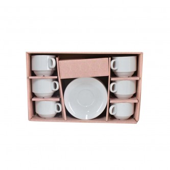 12-piece ceramic coffee cup and saucer set ZD901
