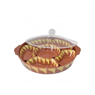 Heritage Melamine 7-Piece Breakfast Tray Set 895B-HM