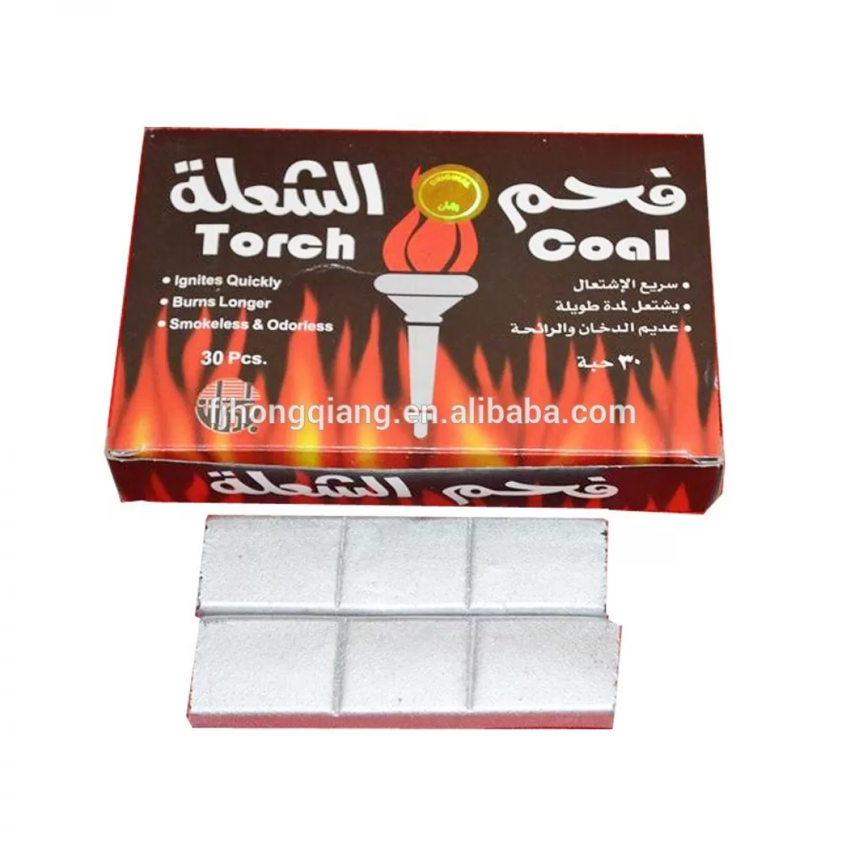 فحم الشعلة صناعي فضي صغير, 30 قطعة