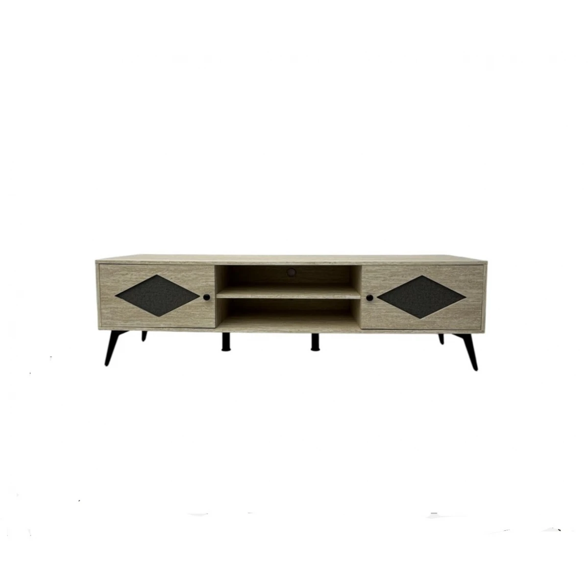 طاولة تلفاز خشبية مع ارفف 180× 40 × 55 سم بيج CT-2502