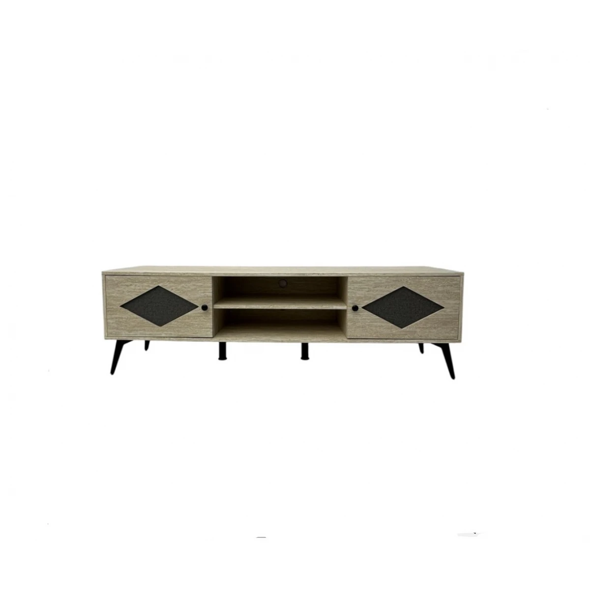 طاولة تلفاز خشبية مع ارفف 160× 40 × 55 سم بيج CT-2502