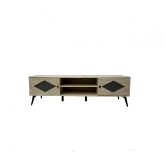 طاولة تلفاز خشبية مع ارفف 160× 40 × 55 سم بيج CT-2502