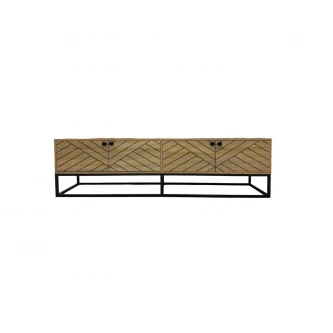 طاولة تلفاز خشبية مع ارفف 180× 50 × 40 سم بيج CT-2502