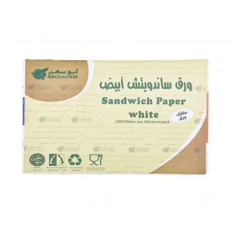 ورق ساندويتش ابيض نقي 400 ورقة 