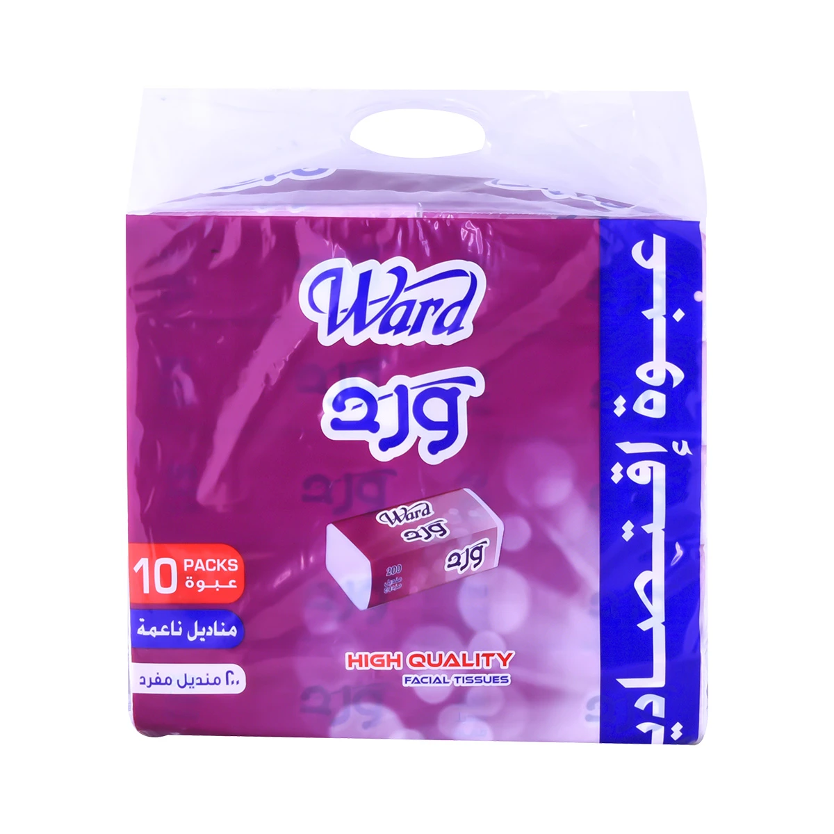 مناديل ورد 10علب نيلون × 200 منديل مفرد
