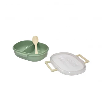 صندوق غداء بلاستيك مقسم اخضر AF-600045