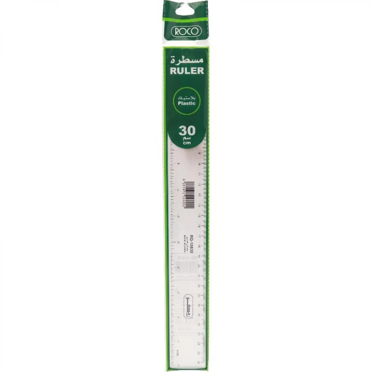 مسطرة بلاستيك شفاف روكو 30 سم RQ-10830