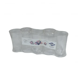 كاسات بلاستيك شفاف 5 حبة P186
