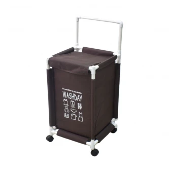 سلة غسيل ملابس قماش بعجلات ملون AF-500714 