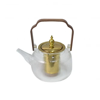 ابريق شاي زجاج شفاف مع مصفاة استيل 1000مل MF601932