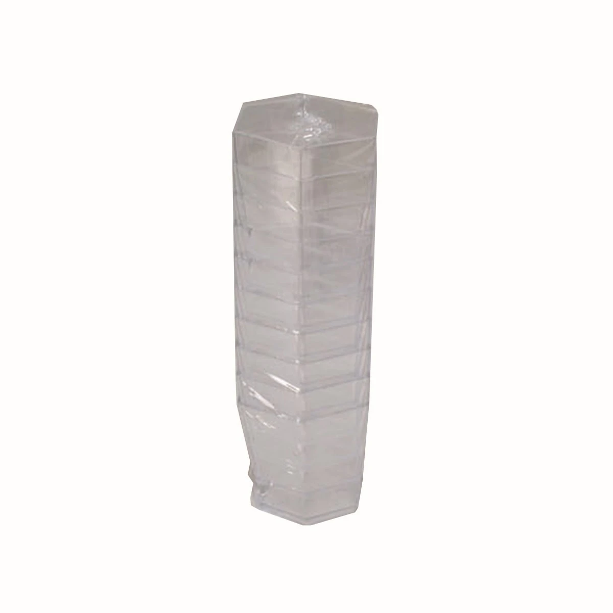 طقم علب حلا بلاستيك شفاف سداسي 10قطعة AF-501785