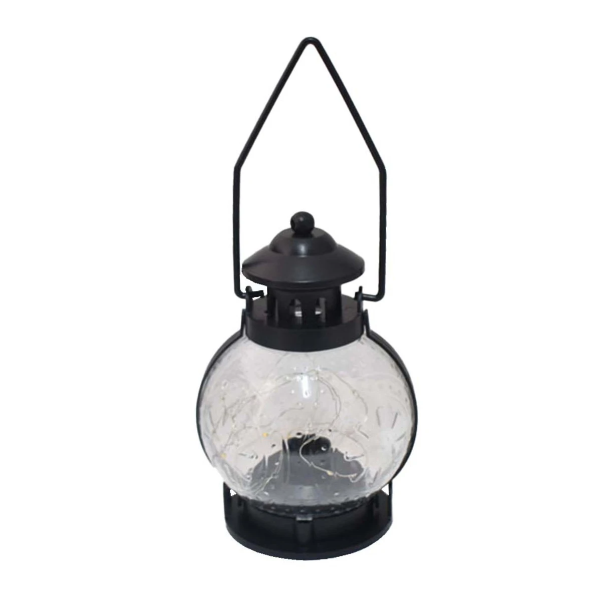 فانوس بلاستيك مضيئ 13 × 13 × 19سم اسود MF6005042
