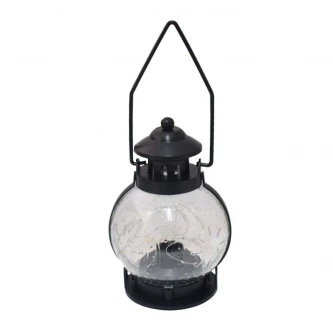 فانوس بلاستيك مضيئ 13 × 13 × 19سم اسود MF6005042