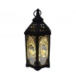 فانوس بلاستيك مضيئ 16 × 16 × 33 سم اسود MF6005046