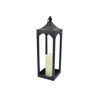 فانوس معدني مضيئ 16× 16× 52 سم اسود MF6005012L