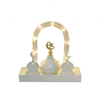 فانوس رمضان  معدني مضيئ 21 × 7.5 × 20 سم MF6004476