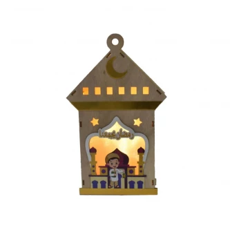 فانوس خشبي مضيئ 15× 5 × 30 سم AF-501142
