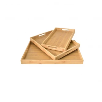 طقم طوفريات خشب مستطيل 3 قطعة MF6004366
