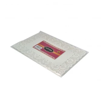 ورق دنتيل مستطيل ابيض 60 قطعة 35 × 25 سم FW6004752