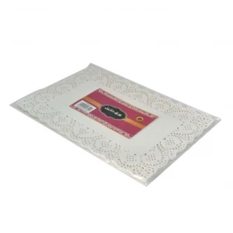 ورق دنتيل مستطيل ابيض 40 قطعة 45 × 32 سم FW6004754