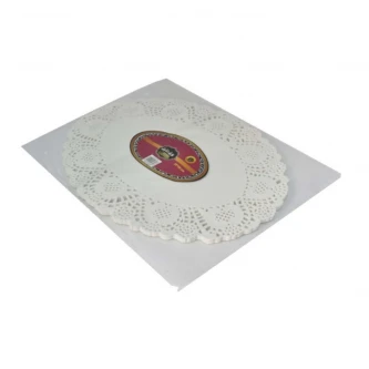 ورق دنتيل بيضاوي ابيض 40 قطعة 45 × 32 سم FW6004757