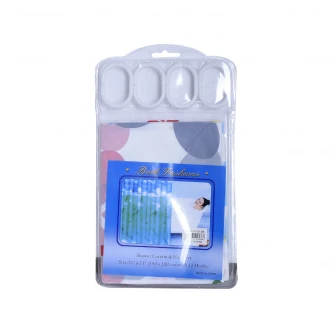 ستارة استحمام بوليستر مع 12 خطاف 180 × 180سم الوان AF501368