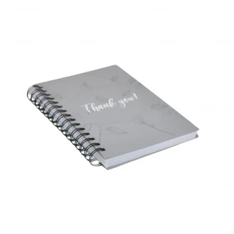 دفتر سلك انجليزي 150ورقة A5 بغلاف مقوى الوان متعددة AF-600427
