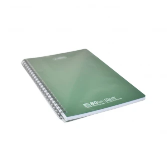 دفتر سلك انجليزي روكو 80 ورقة A5 غلاف ملون RQ-11213EA