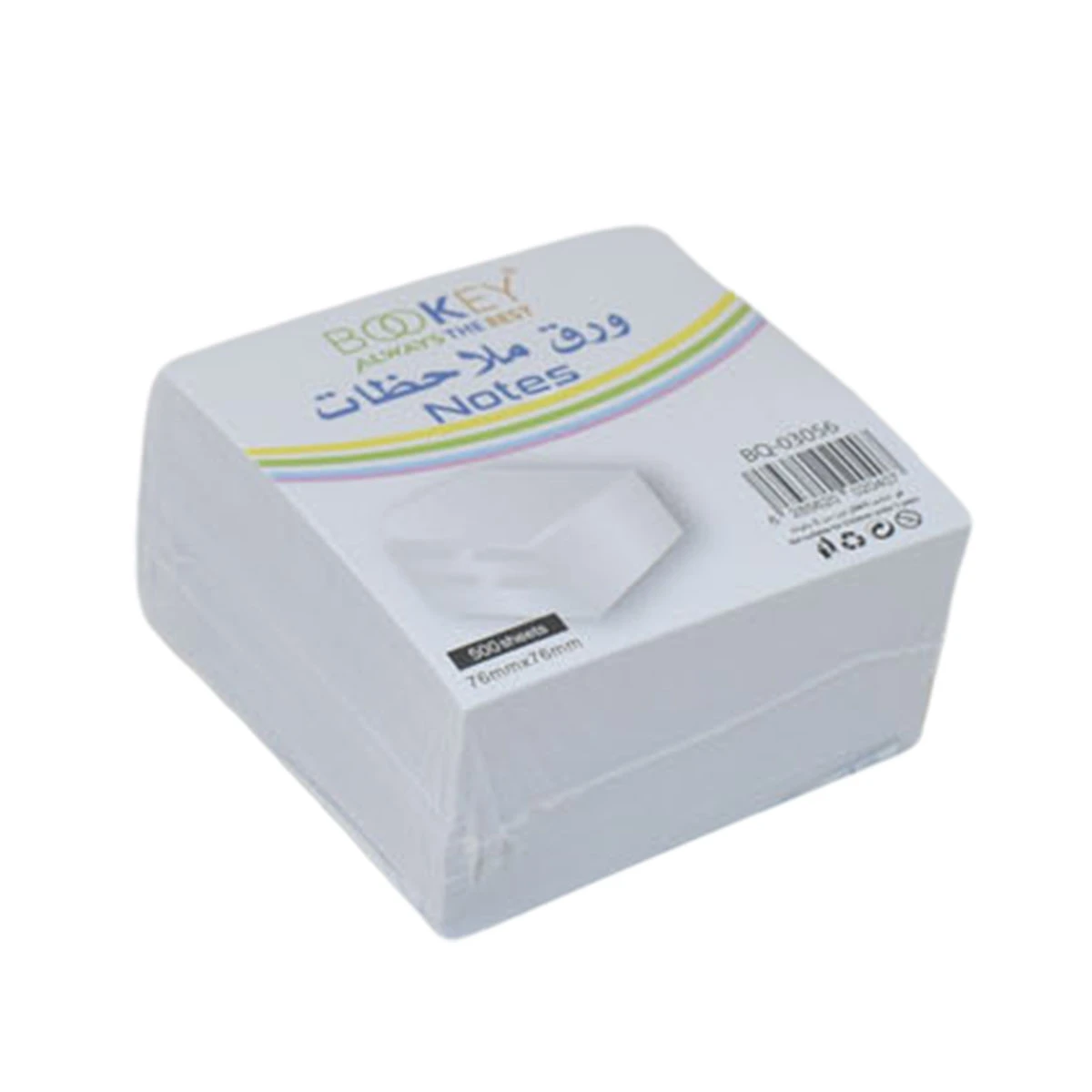 ورق ملاحظات ابيض 76 × 76 مم 500 ورقة BQ-03056