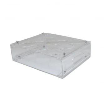 حامل قوارير وكاسات أكريليك شفاف 9 خانات 808016