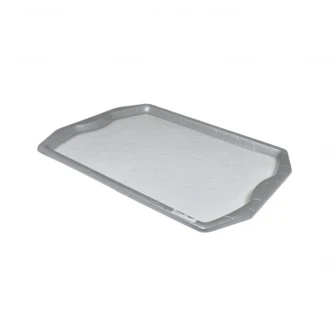 طفرية تقديم اكريليك مستطيل 54 × 40 × 2 سم شفاف فضي SP-744